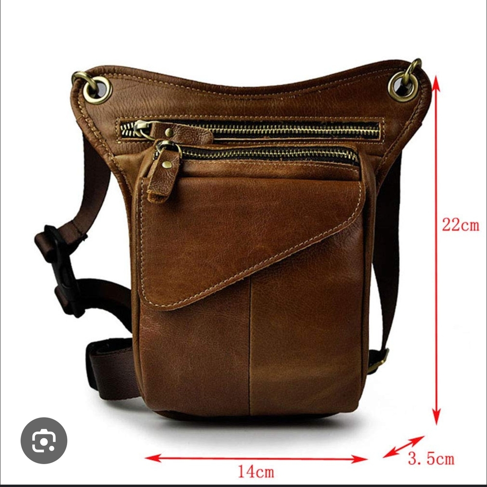 Vintage Leather Messenger Bag for Men